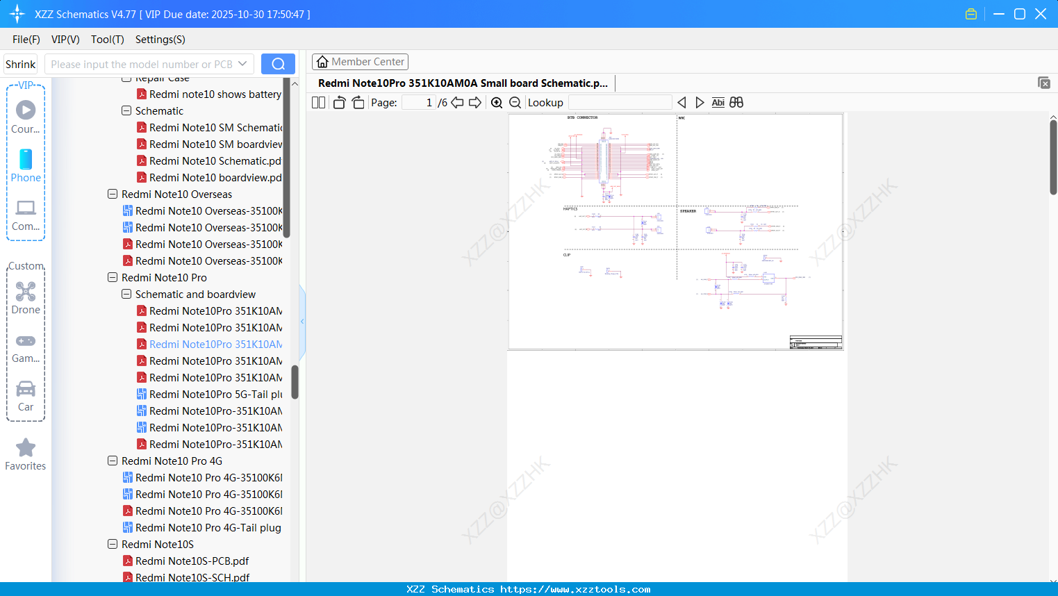 Xiaomi Redmi Note10Pro 351K10AM0A Small Board Schematic